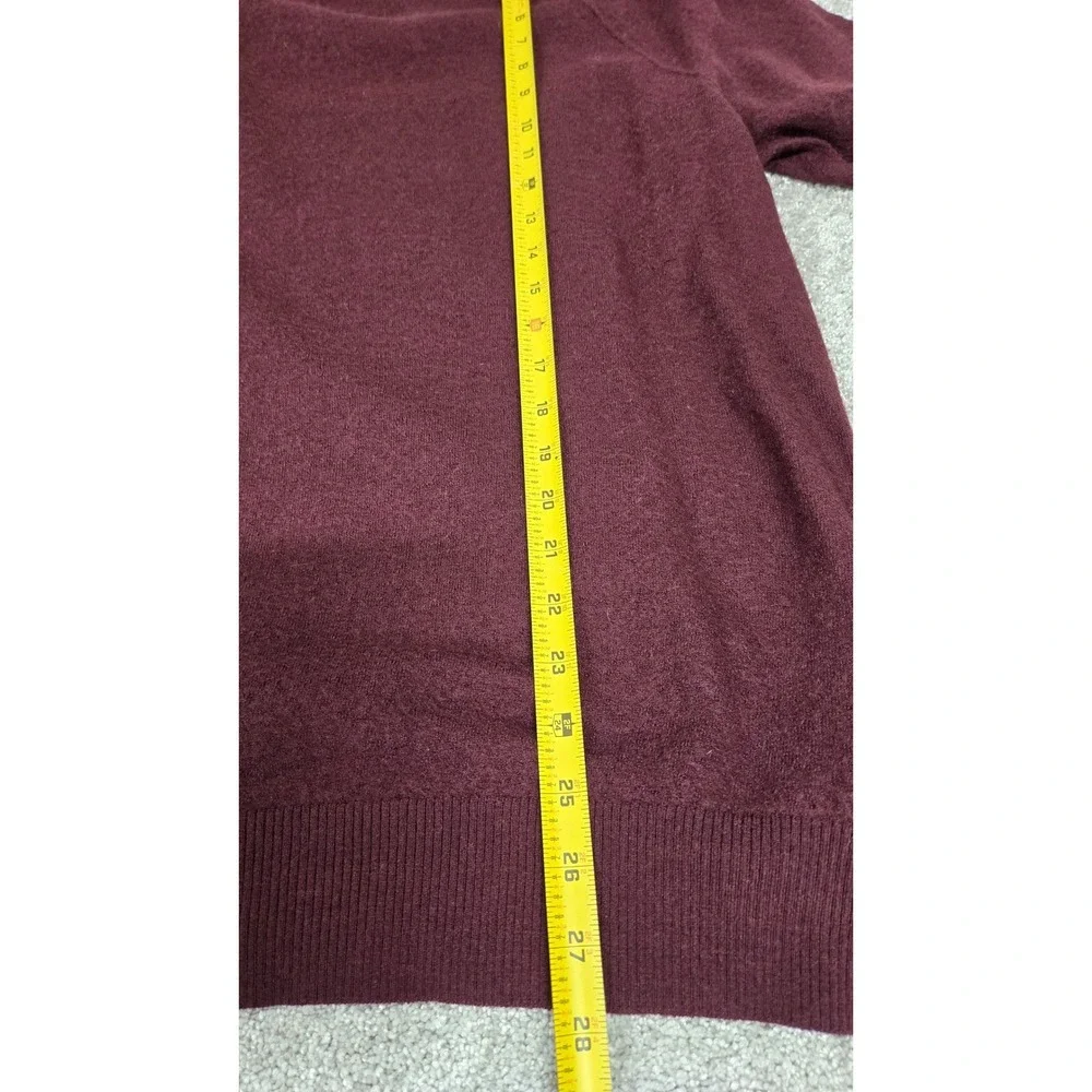 Banana Republic BR Sport Wool Blend Crewneck Sweater Burgundy Men's‎ Size L
